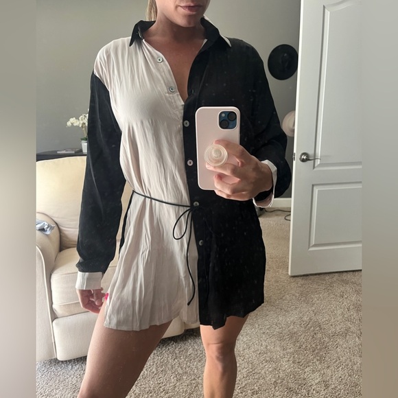 VICI dolls Laine Waist Tie Colorblock Romper Medium left - Picture 7 of 7